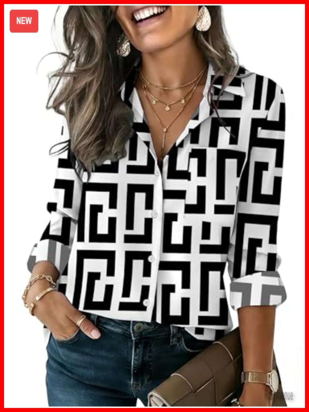 Women's Long Sleeve Button Down Shirt V-Neck Soft Stretch Blouse Office Casual